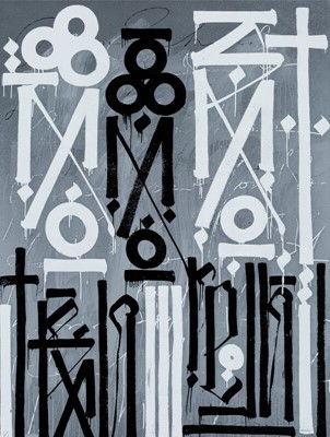 Lot 168a - Retna (American 1979-), 'Eastern Realm (Grey), 2014