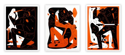 Lot 11 - Cleon Peterson (American 1973-), 'Blood & Soil I, II & III (Triptych)', 2018