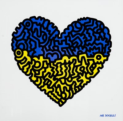 Lot 71 - Mr Doodle (British 1994-), 'Doodle For Ukraine', 2022