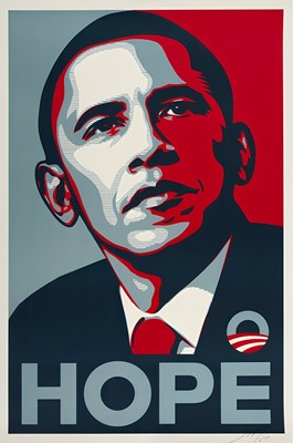 Lot 142 - Shepard Fairey (American 1970-), 'Hope', 2008