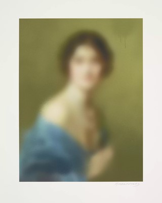 Lot 79 - Miaz Brothers (Italian Duo), 'Lady With Green Background', 2019
