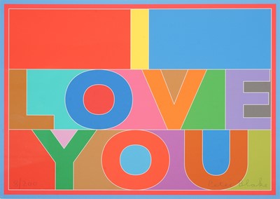 Lot 82 - Peter Blake (British 1932-), 'I Love You', 2013