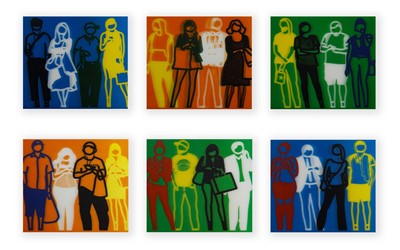 Lot 65 - Julian Opie (British 1958-) 'Standing People Lenticular', 2019