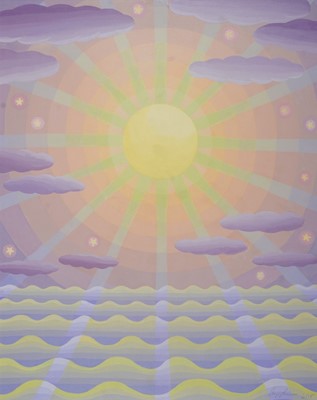 Lot 5 - Amy Lincoln (American 1981-), 'Blue and Orange Seascape', 2021