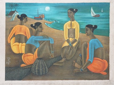 Lot 135 - A.A Raiba (Indian 1922-2016), 'Untitled', 1990