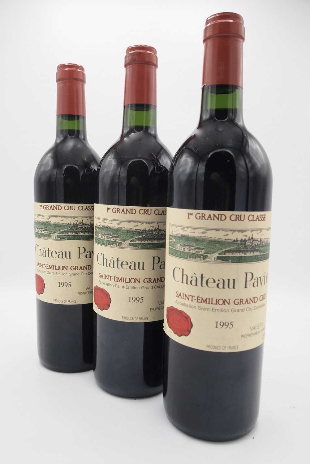 Lot 66 - 3 bottles 1995 Ch Pavie