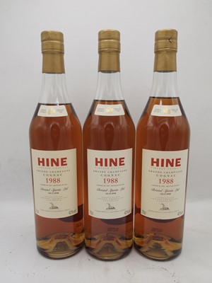 Lot 144 - 6 bottles 1988 Hine Grande Champagne Cognac