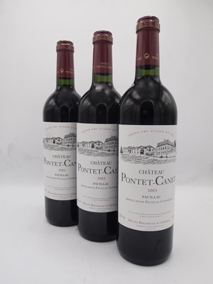 Lot 94 - 8 bottes 2003 Ch Pontet Canet