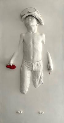 Lot 153 - Schoony (British 1974-), 'Boy Soldier - Red Grenade', 2014