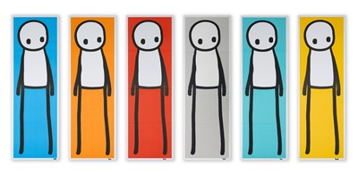 Lot 187 - Stik (British 1979-) ‘Standing Figure (Book) (Blue, Orange, Red, Grey, Teal, Yellow)’, 2015