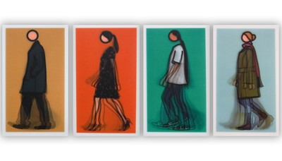 Lot 61 - Julian Opie (British 1958-), 'Walking Figures', 2010