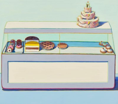 Lot 96 - Wayne Thiebaud (American 1920-2021), 'Bakery Case', 2018