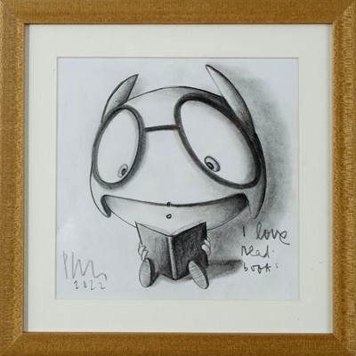 Lot 120 - Edgar Plans (Spanish 1977-), 'I Love Read Books', 2022