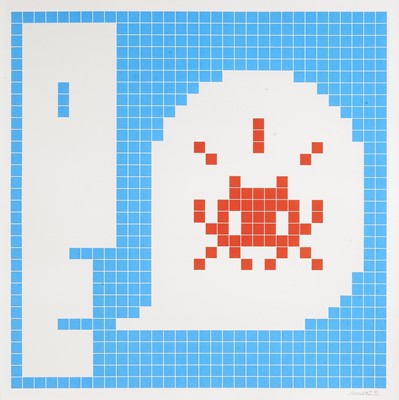 Lot 143 - Invader (French 1969-), 'Alert (Blue)', 2021