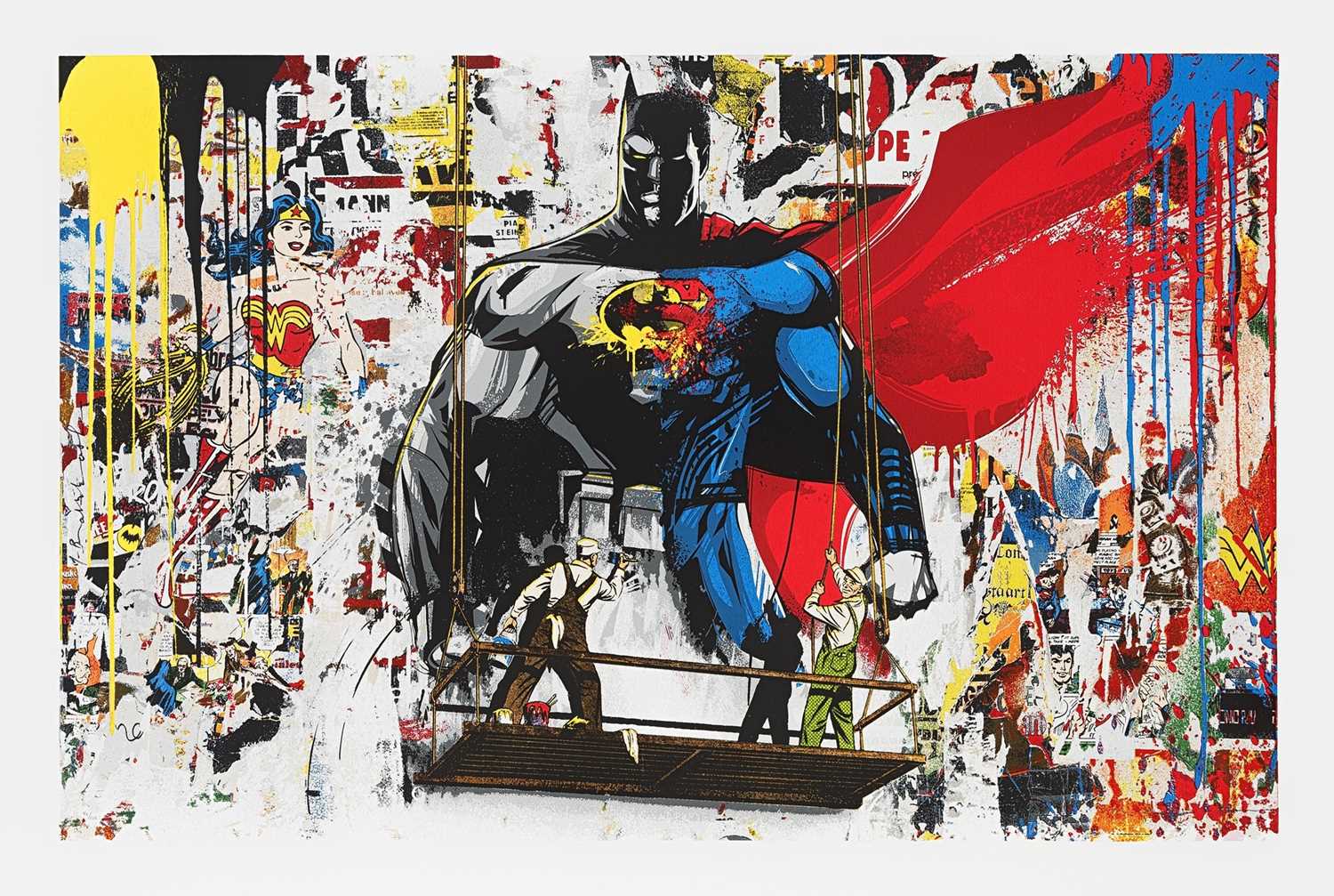 Lot 147 - Mr Brainwash (French 1966-), 'Batman Vs Superman', 2016