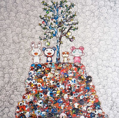 Lot 7 - Takashi Murakami (Japanese 1962-), 'Kaikai, Kiki, DOB, And POM atop The Mound Of The Dead', 2013