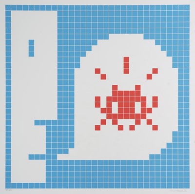 Lot 152 - Invader (French 1969-), 'Alert (Blue)', 2021
