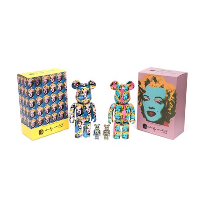 Lot 17 - Bearbrick & Andy Warhol 'Marilyn Monroe #1 & #2', (400% & 100%)', 2020-21