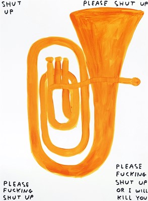 Lot 123 - David Shrigley (British 1968-), 'Shut Up', 2018
