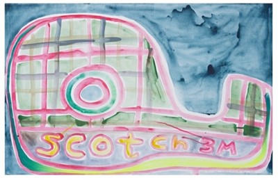 Lot 138a - Katherine Bernhardt (American 1975-), 'Scotch Magic Tape ', 2021