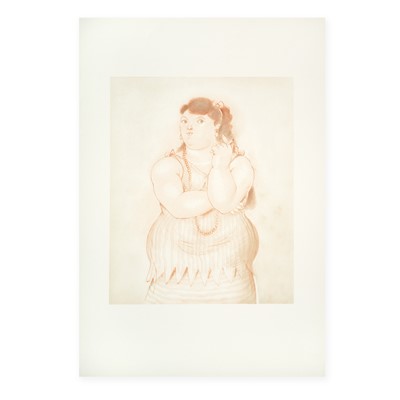 Lot 75 - Fernando Botero (Colombian 1932-), 'Mujer Fumando', 1965