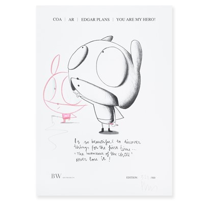 Lot 71 - Edgar Plans (Spanish 1977-), 'You Are My Hero', 2021