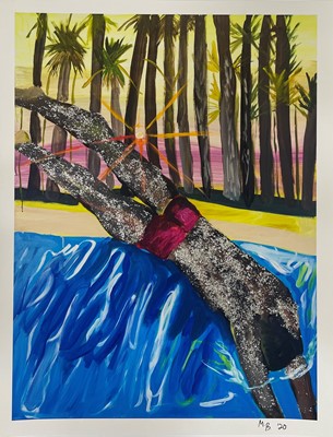 Lot 58 - Marcus Brutus (American 1991-), 'Deep (Hand-Embellished)', 2020
