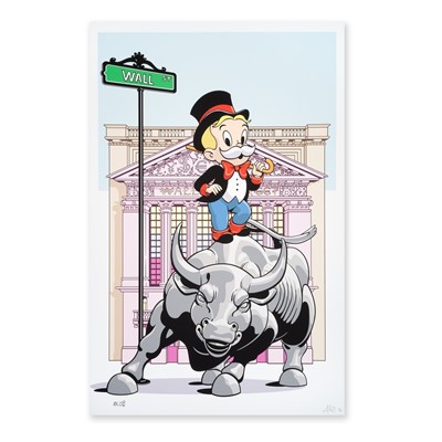 Lot 5 - Alec Monopoly (American 1986-), 'Wall Street Richie Silver Bull', 2023