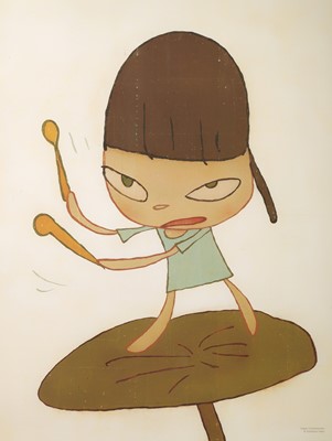 Lot 126 - Yoshitomo Nara (Japanese 1959-), 'Marching On A Butterbur Leaf', 2019