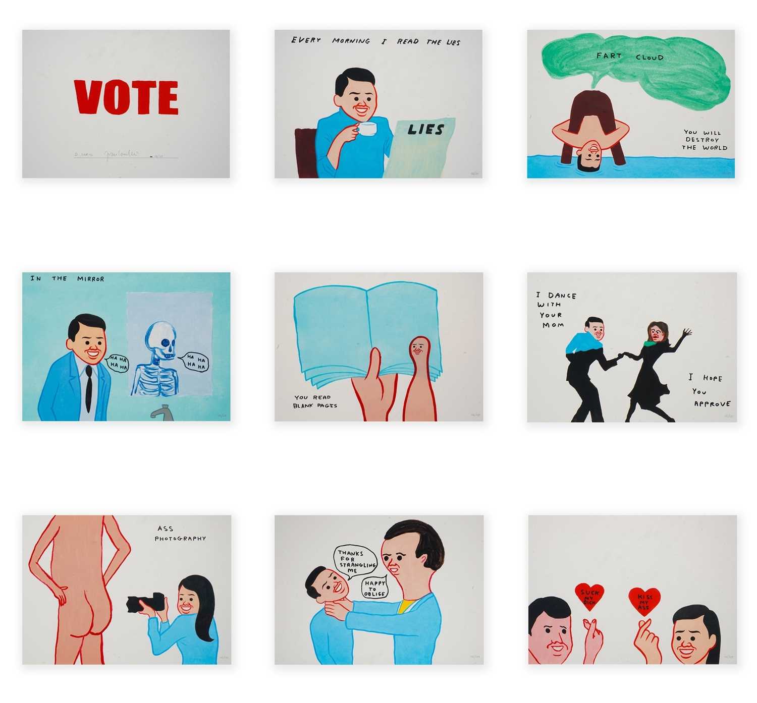 Lot 53 - David Shrigley & Joan Cornella (Collaboration), 'Vote', 2022