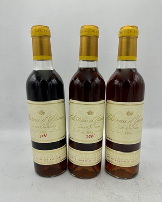 Lot 67 - 3 half-bottles 1996 Ch d'Yquem