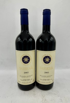 Lot 124 - 2 bottles 2003 Sassicaia