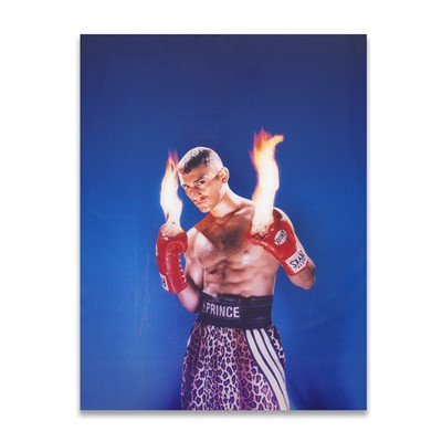 Lot 137a - David LaChapelle (American 1963-), 'Prince Naseem Hamed: Flaming Gloves', 1997