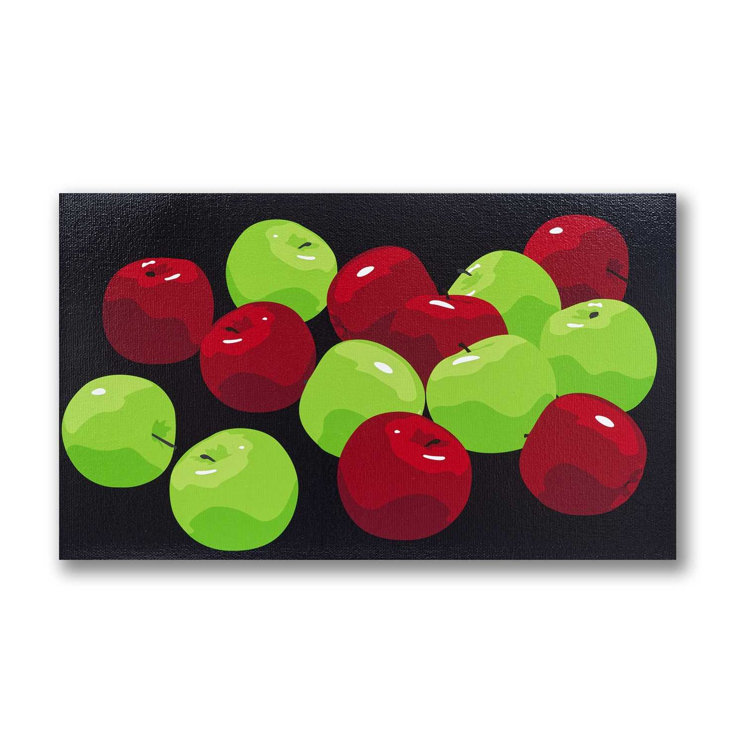 Lot 84 - Julian Opie (British 1958-), 'Still Life With Green And Red Apples', 2001