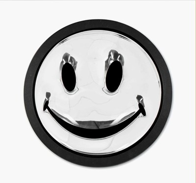 Lot 121a - RYCA (1981-), Silver Smiley, 2015