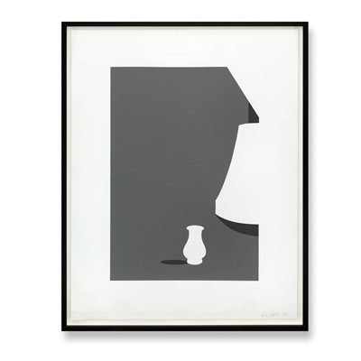 Lot 75 - Patrick Caulfield (British 1936-2005), 'Lamp and Lung Ch'uan Ware, from 'White Ware', 1990