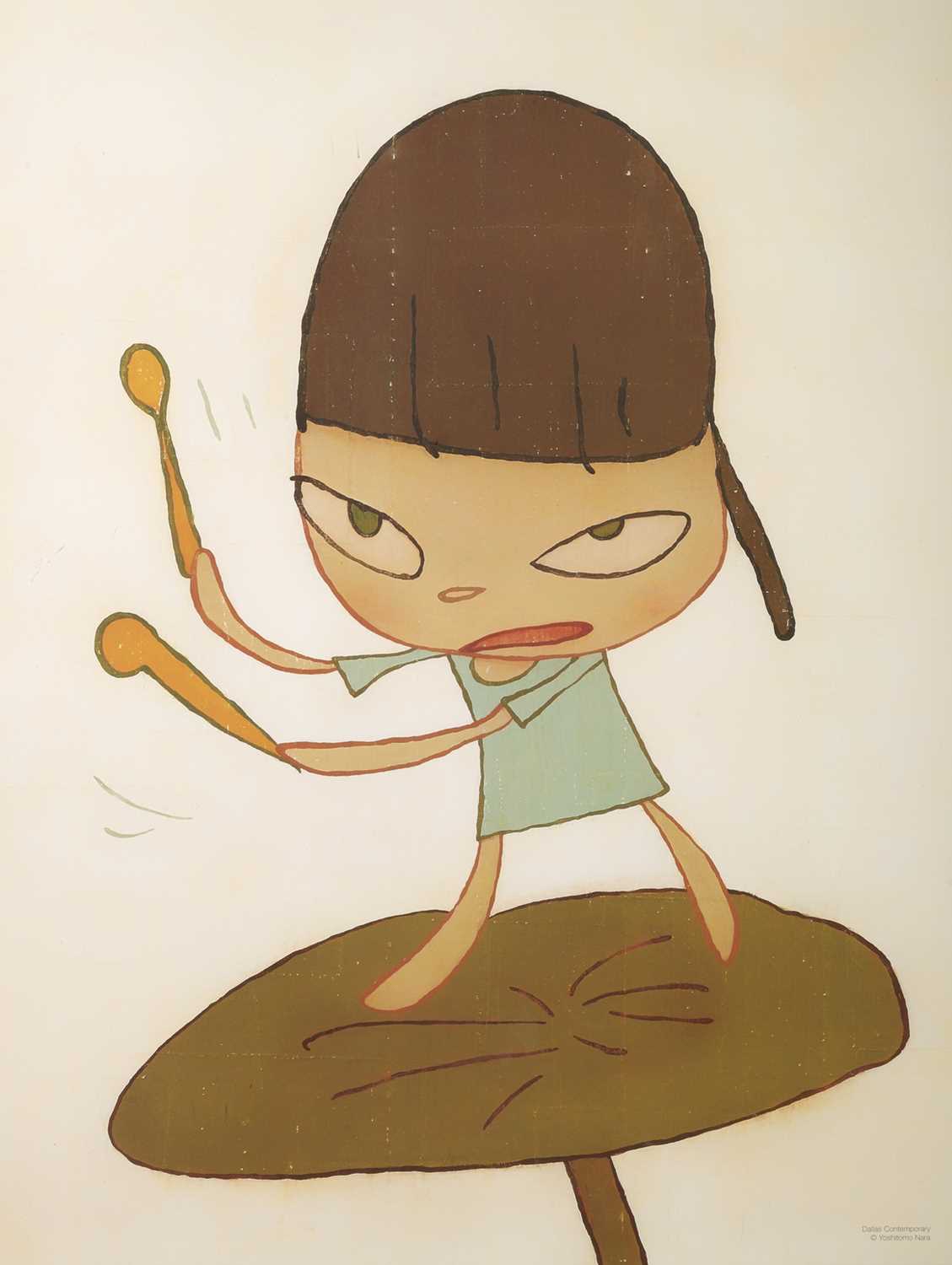 Lot 111 - Yoshitomo Nara (Japanese 1959-), 'Marching On A Butterbur Leaf', 2019