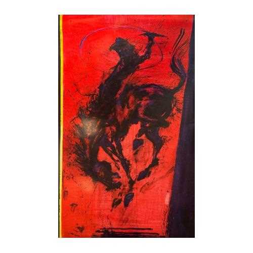 Lot 296 - Richard Hambleton (Canadian 1952-2017), 'Rodeo (Black on Red), 2011