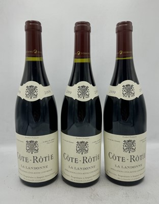 Lot 66 - 3 bottles 2009 Cote-Rotie La Landonne Rostaing