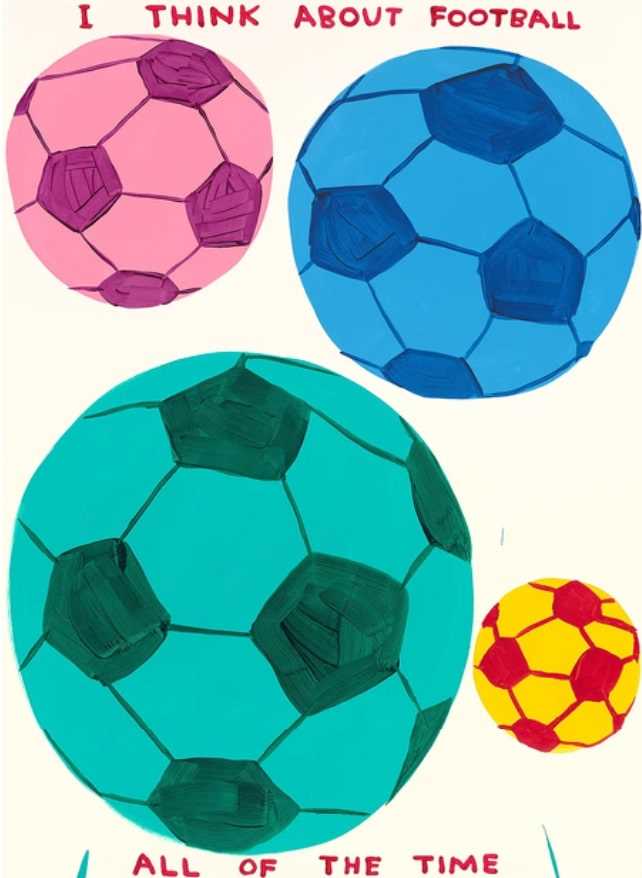 Lot 118 - David Shrigley (British 1968-), 'I Think About Football All The Time', 2024