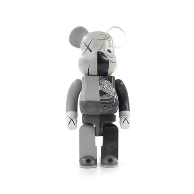 Lot 245 - Kaws (American 1974-), 'Dissected Bearbrick Companion 400% (Grey)', 2010