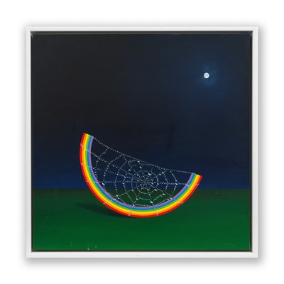 Lot 194 - Patrick Hughes (British 1939-), 'Moonweb', 2018