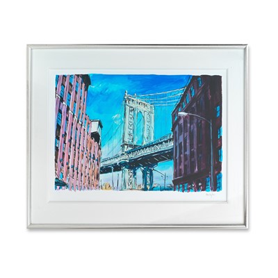 Lot 18-Bob Dylan (American 1941-), 'Manhattan Bridge, Downtown New York', 2019