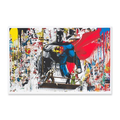 Lot 210 - Mr Brainwash (French 1966-), 'Batman Vs Superman', 2016