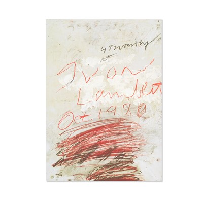 Lot 37 - Cy Twombly (American 1928-2011), 'Poster Project', 1980/2019