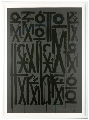 Lot 216 - Retna (American 1979-), 'Esoteric Existence Black', 2011