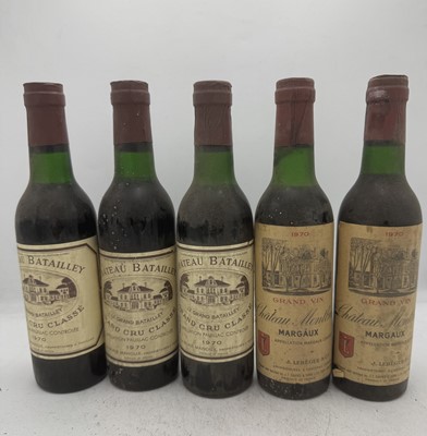 Lot 36 - 5 half-bottles Mixed 1970 Claret