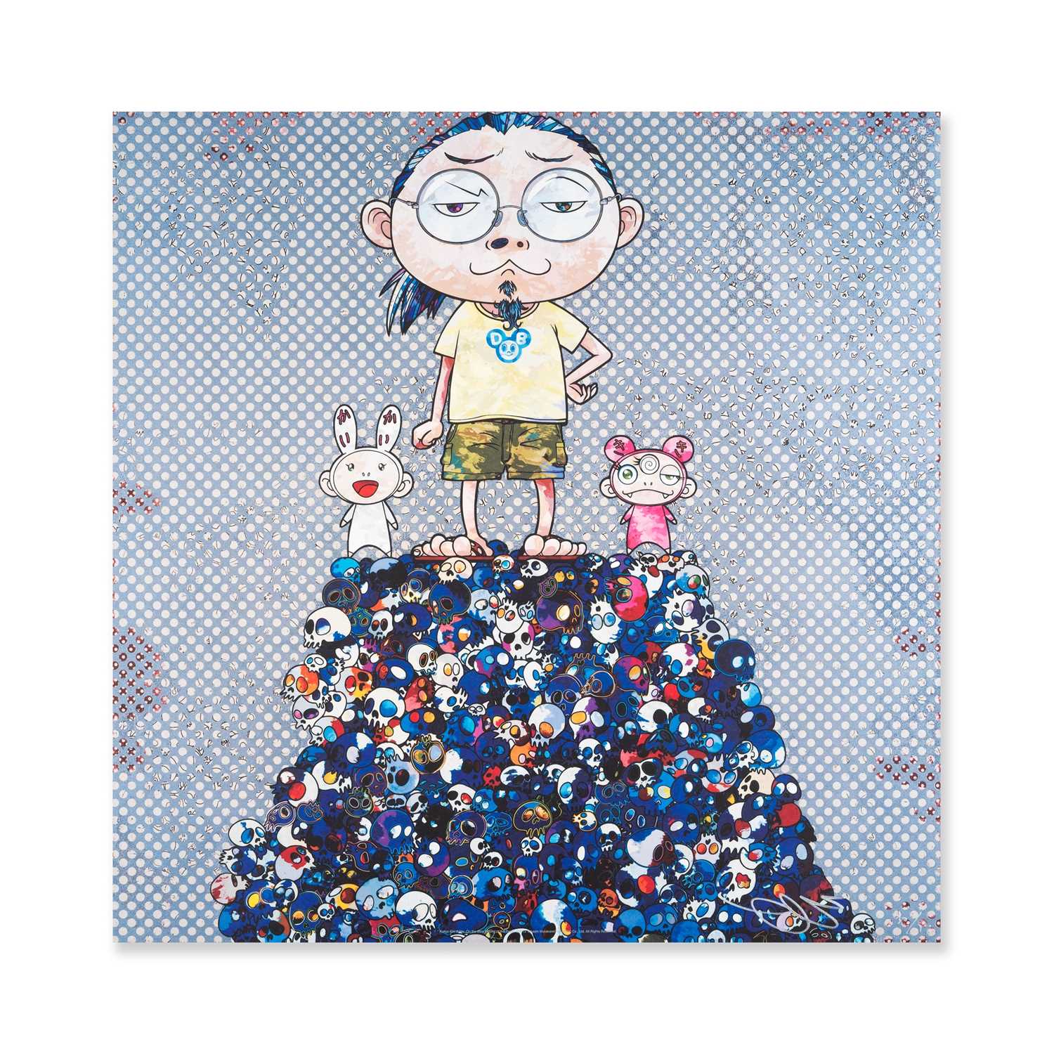 Lot 116 - Takashi Murakami (Japanese 1962-), 'Kaikai Kiki & Me: On the Blue Mound of the Dead', 2013