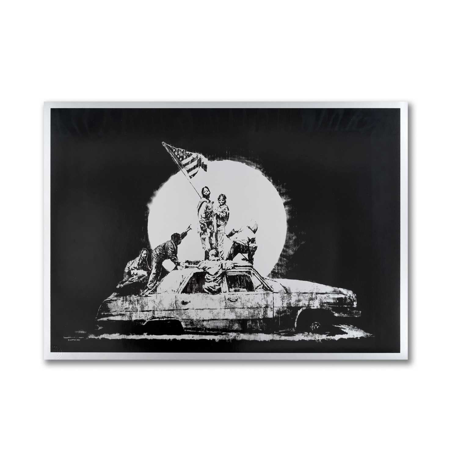 Lot 182 - Banksy (British 1974-), ‘Flag (Silver)’, 2006