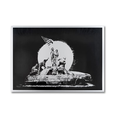 Lot 182 - Banksy (British 1974-), ‘Flag (Silver)’, 2006